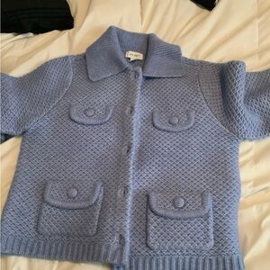 Cozy Blue Knit Cardigan